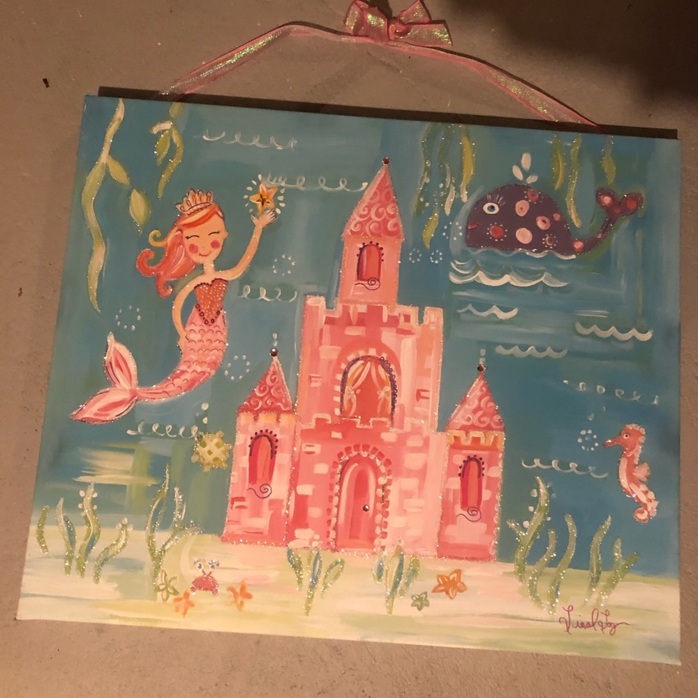 Adorable mermaid canvas print
